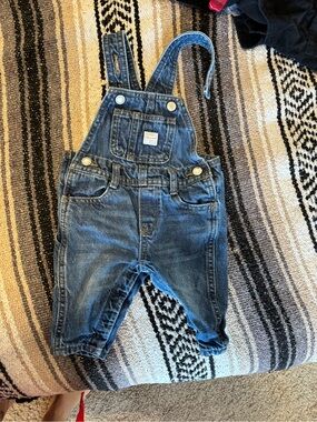 Old Navy Dark Blue Denim Baby Overalls